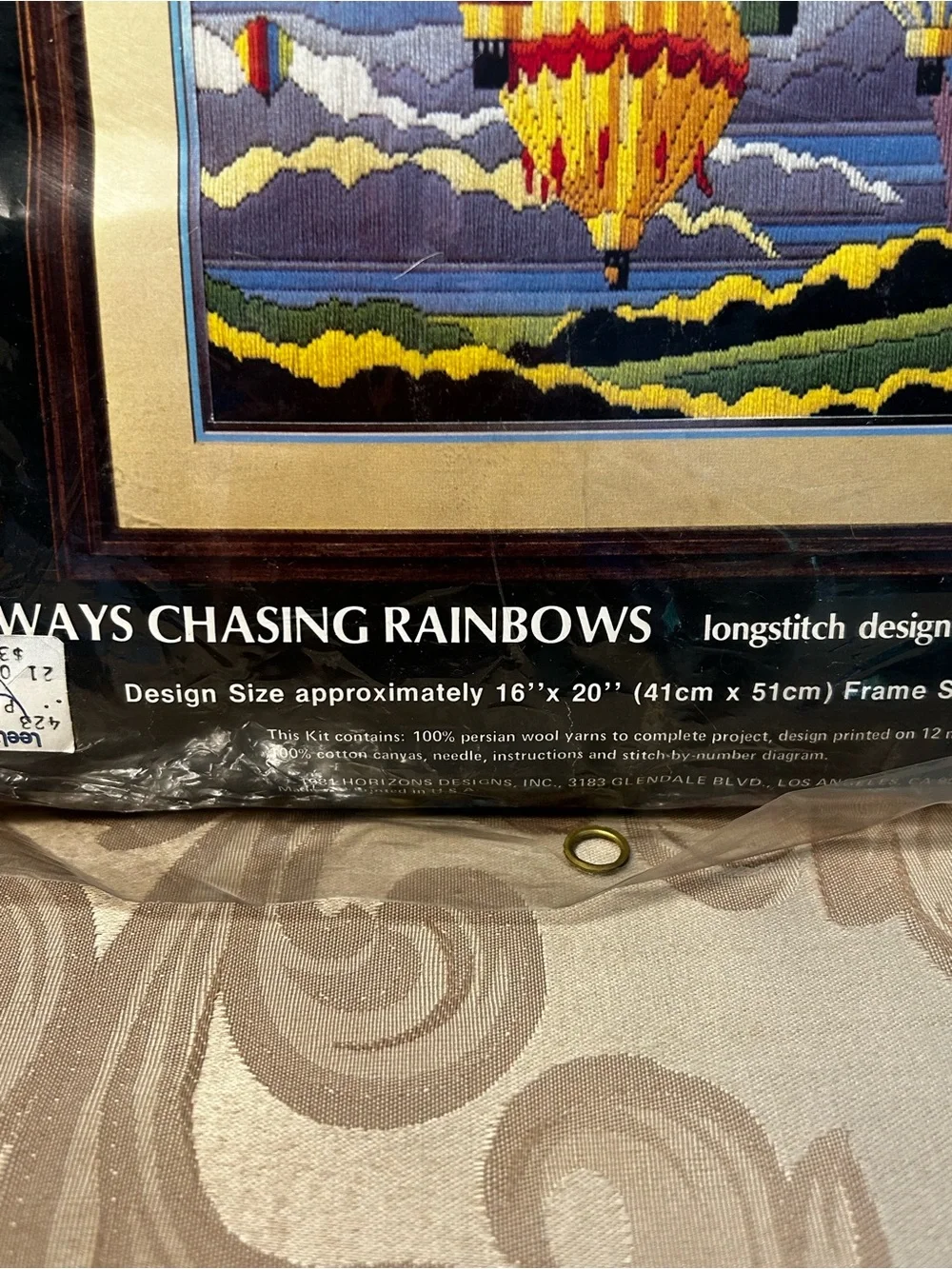 Vintage 80s Monarch Horizons 'Always Chasing Rainbows' Cross Stitch Kit Craft